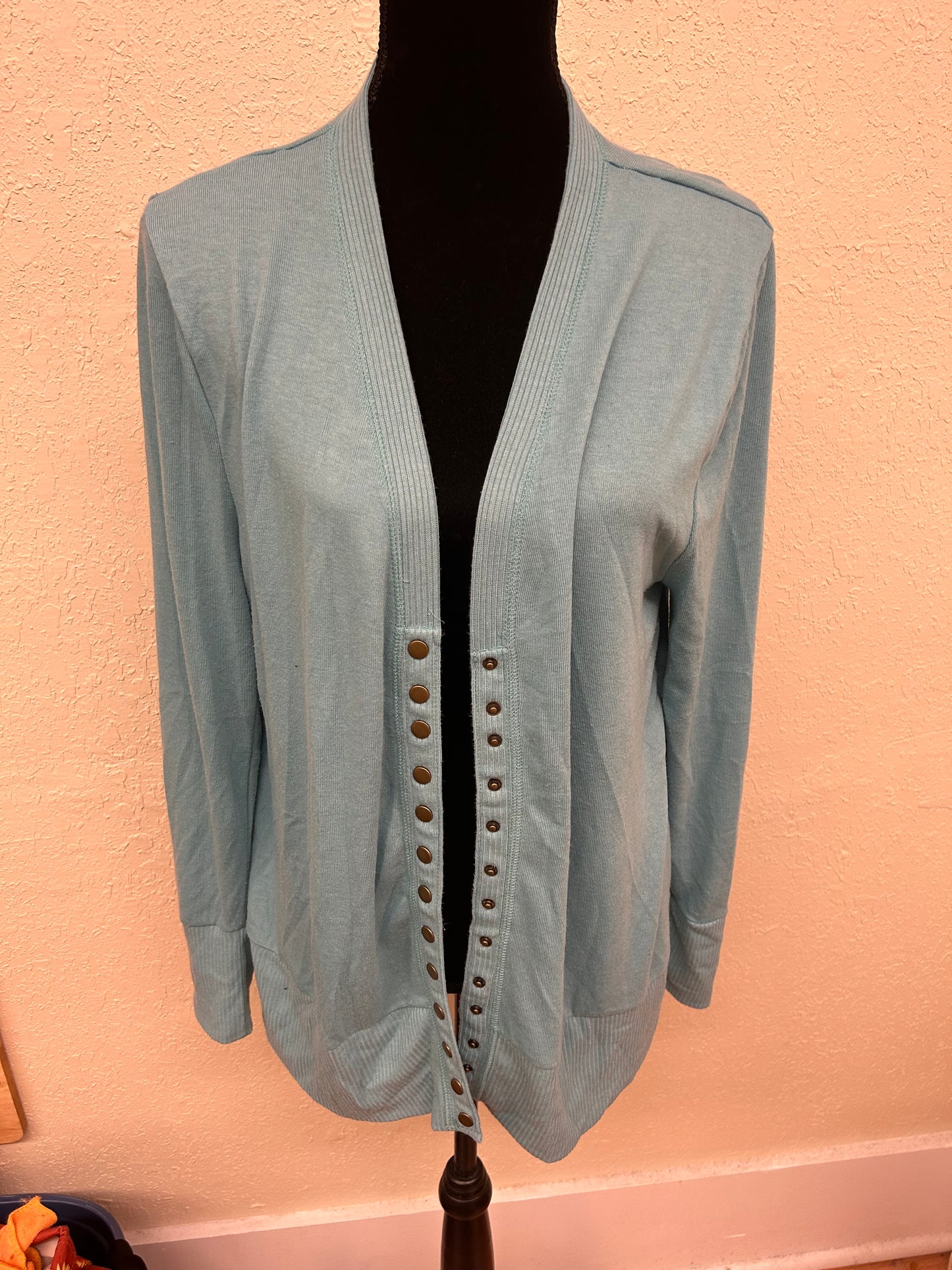 Zenana 2x teal cardigan