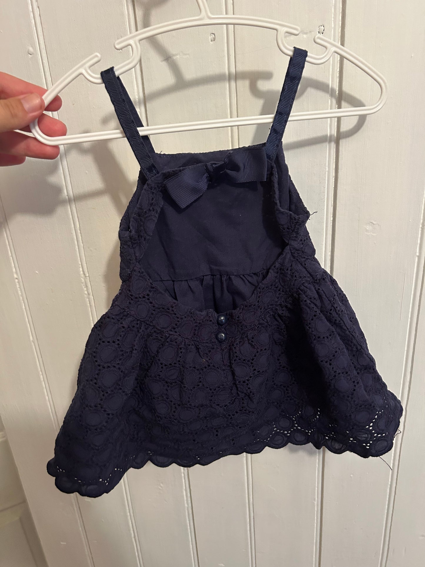 Maggie & Zoe 12m navy lace open back dress