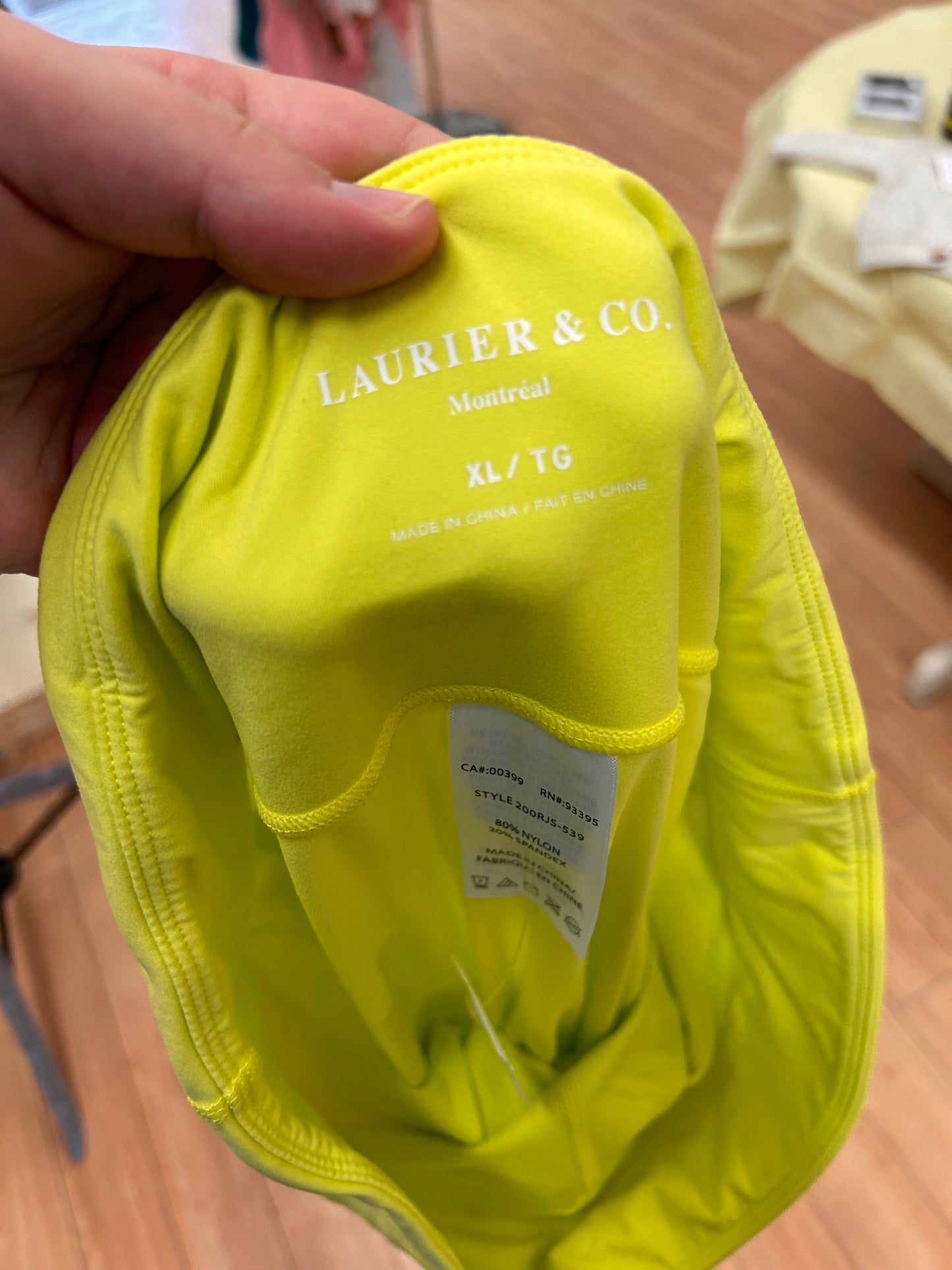 NEW Laurier & Co xl neon yellow leggings