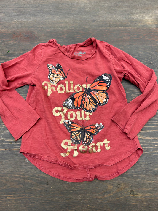 Oshkosh 5 butterfly heart top