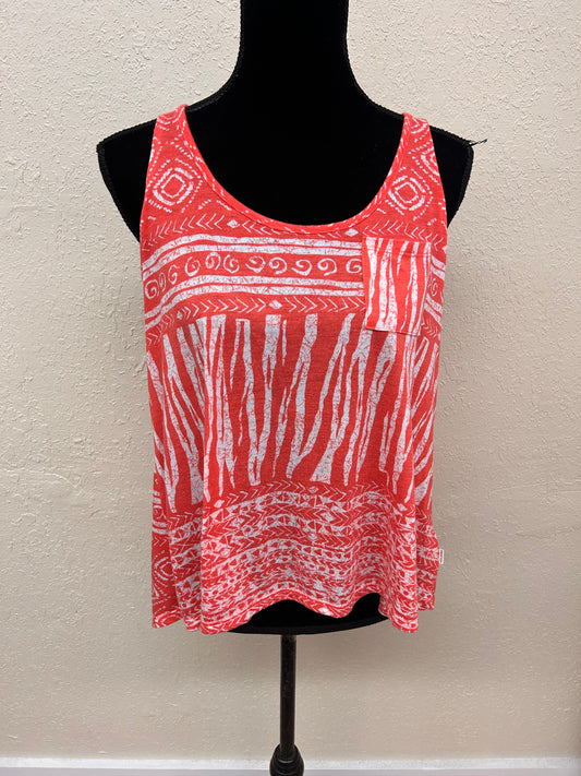 Volcom medium orange Aztec tank