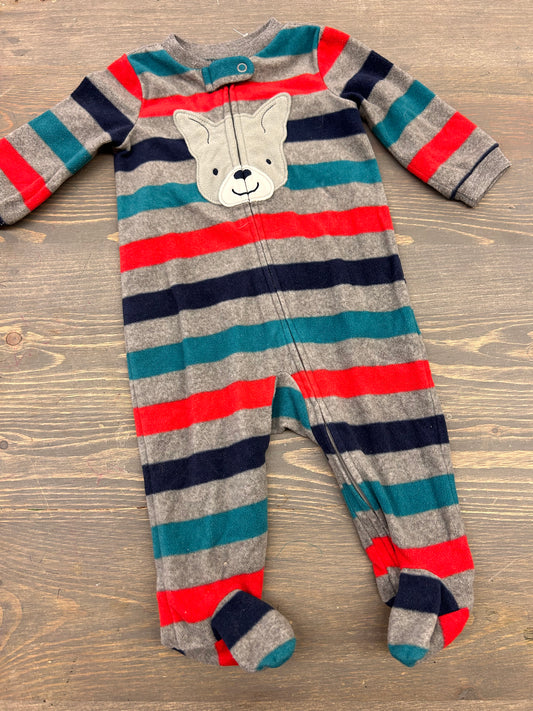 Carters 3/6m striped dog sleeper