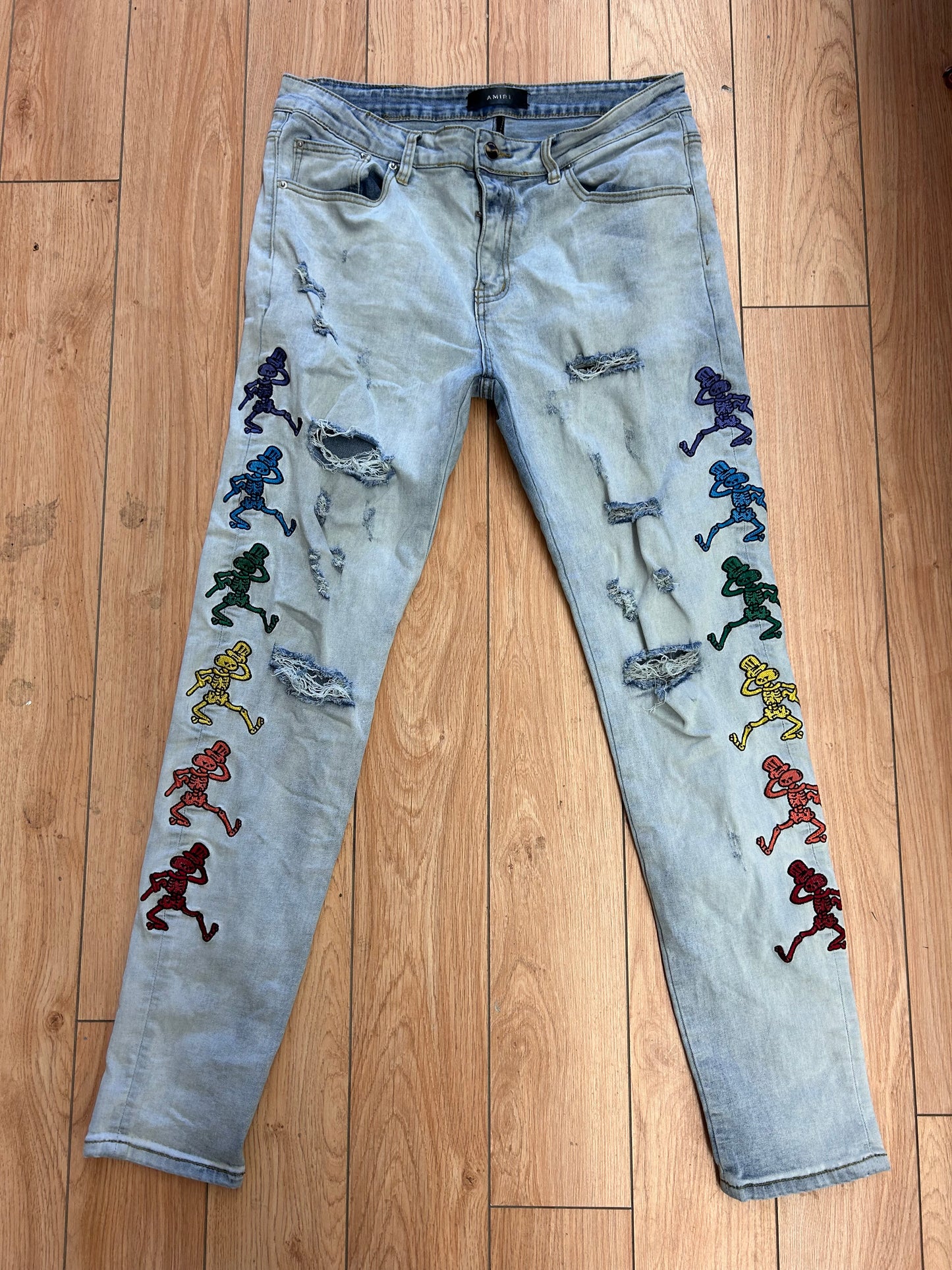 Amiri men’s 34 skeleton jeans