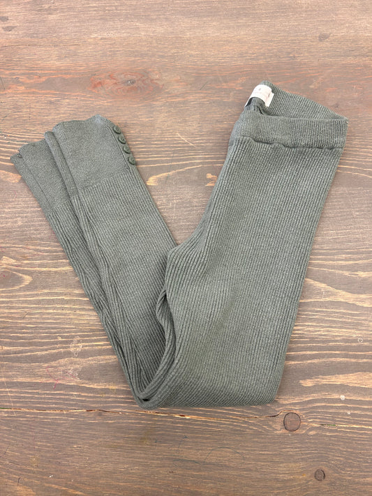 Zara 8 olive green ribbed leggings