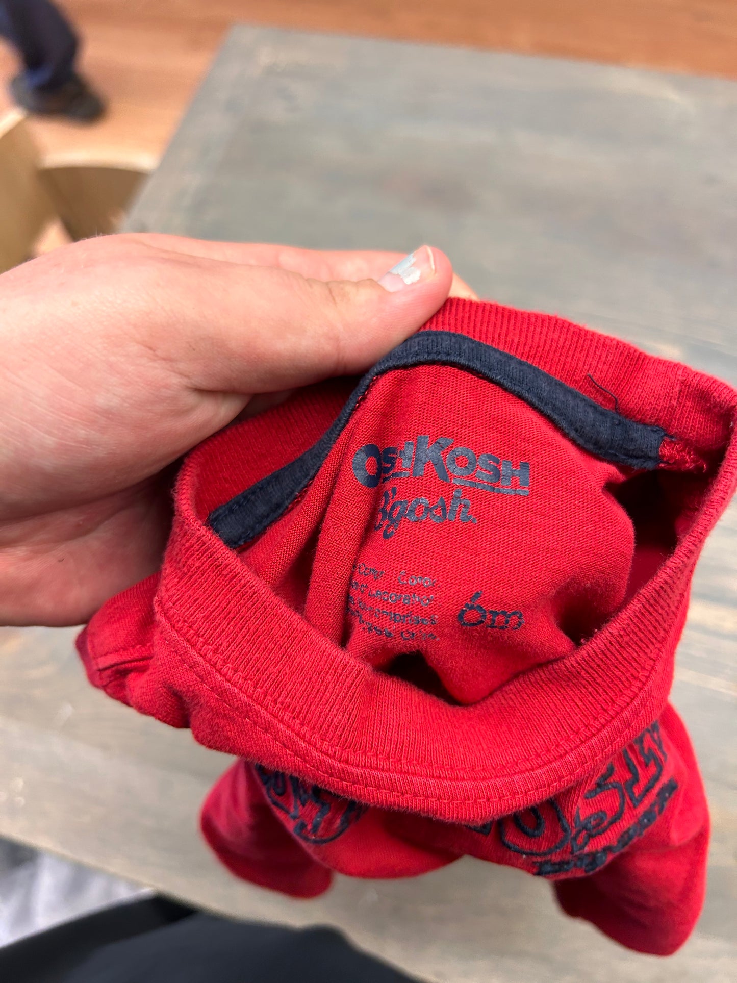 Oshkosh 6m red onesie