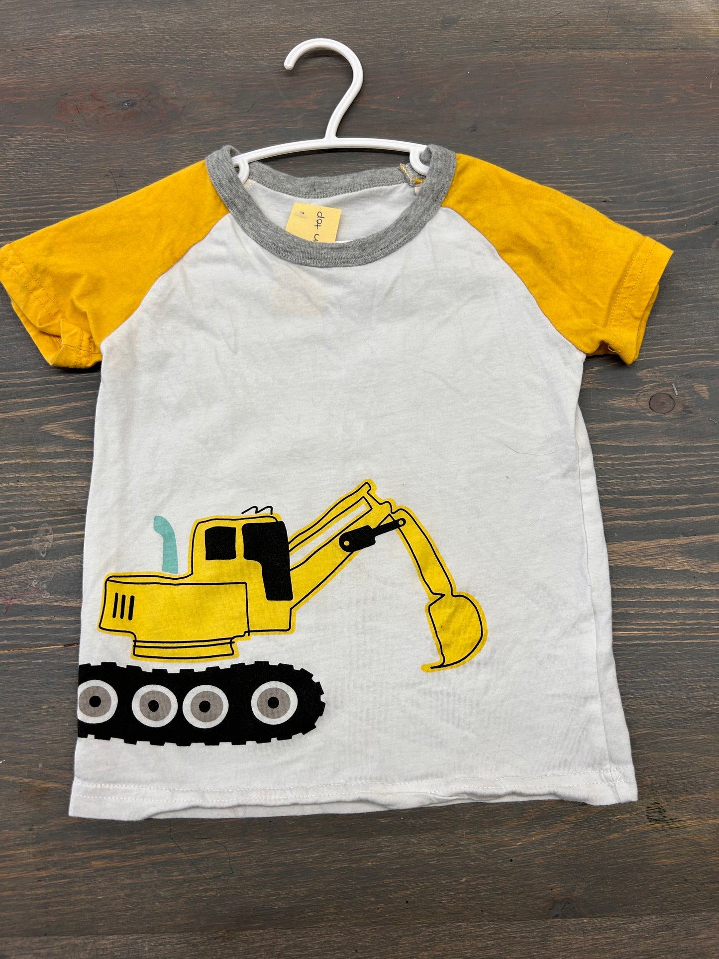 Small shop 4t yellow construction tshirt