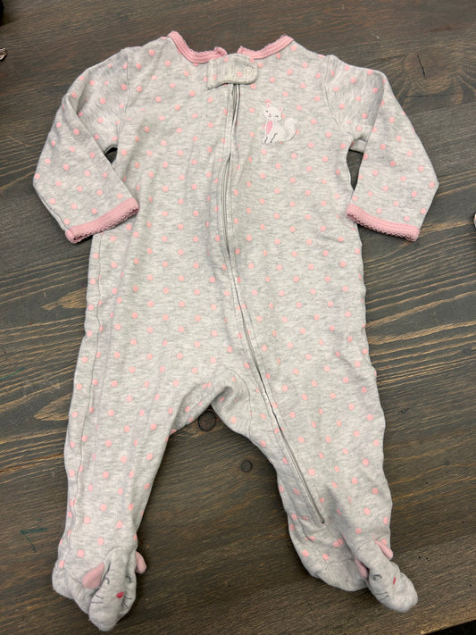 Carters 6m grey polka dot cat sleeper