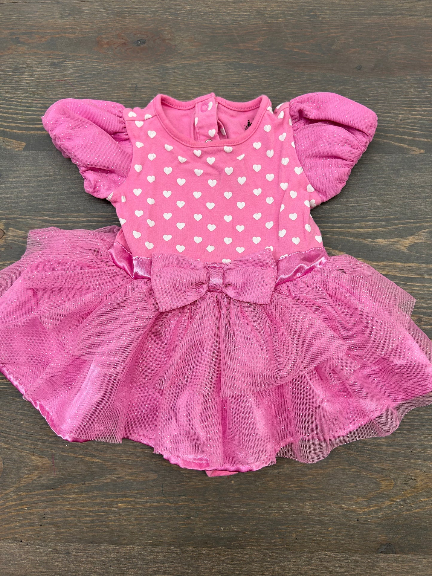 Disney 9/12m pink polka dot tutu dress