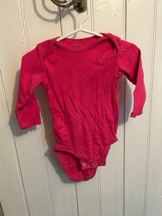 Carters  9m pink ruffle sleeve onesie