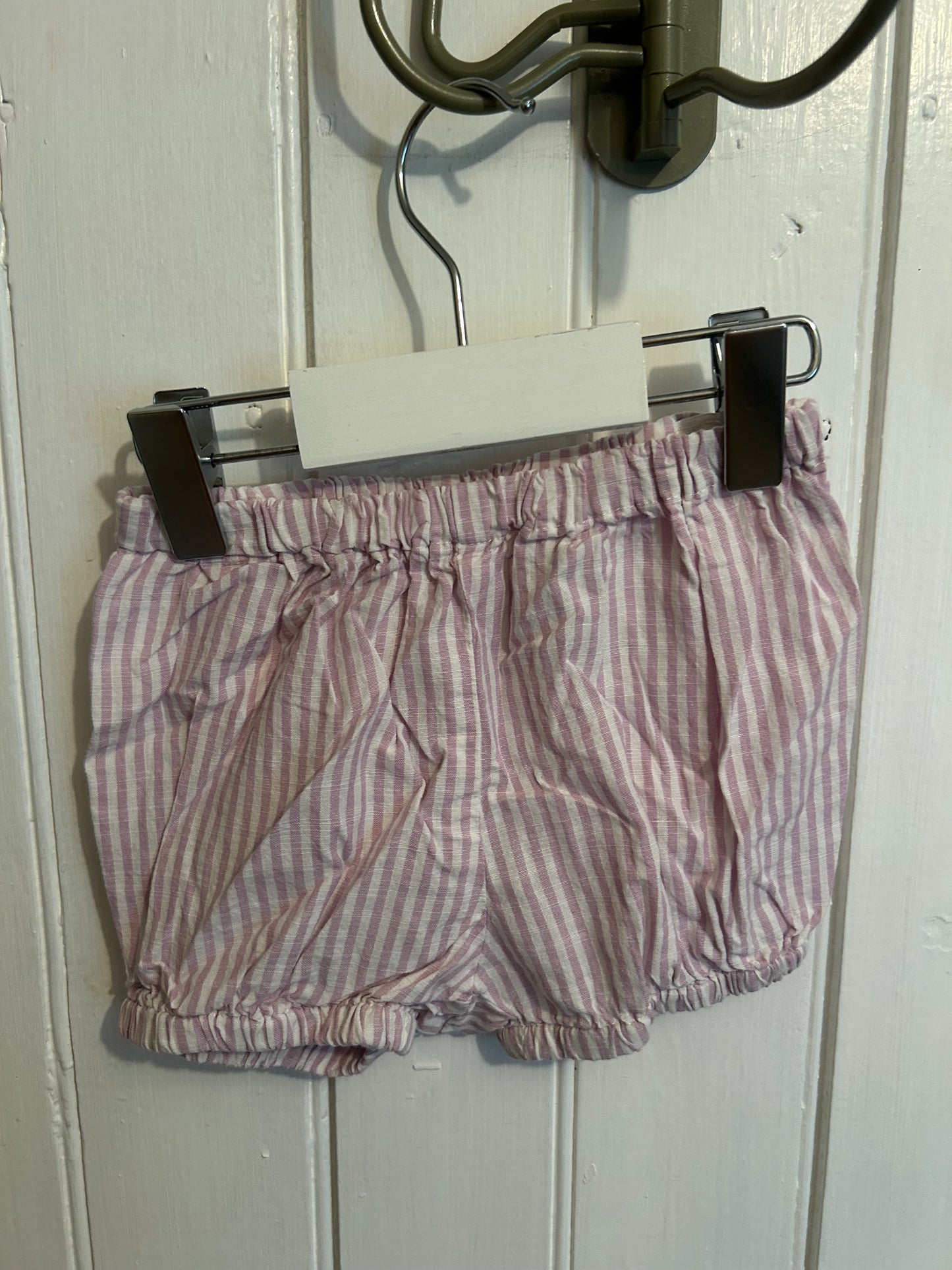 H&M 9/12m purple stripe floral set