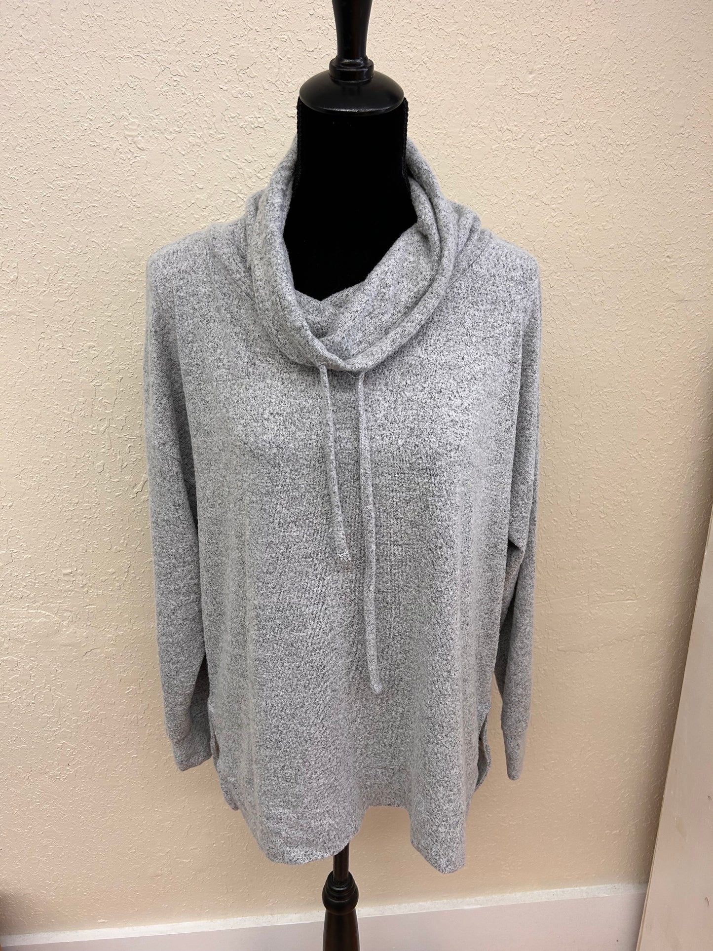 KayAnna large grey cowl neck sweater