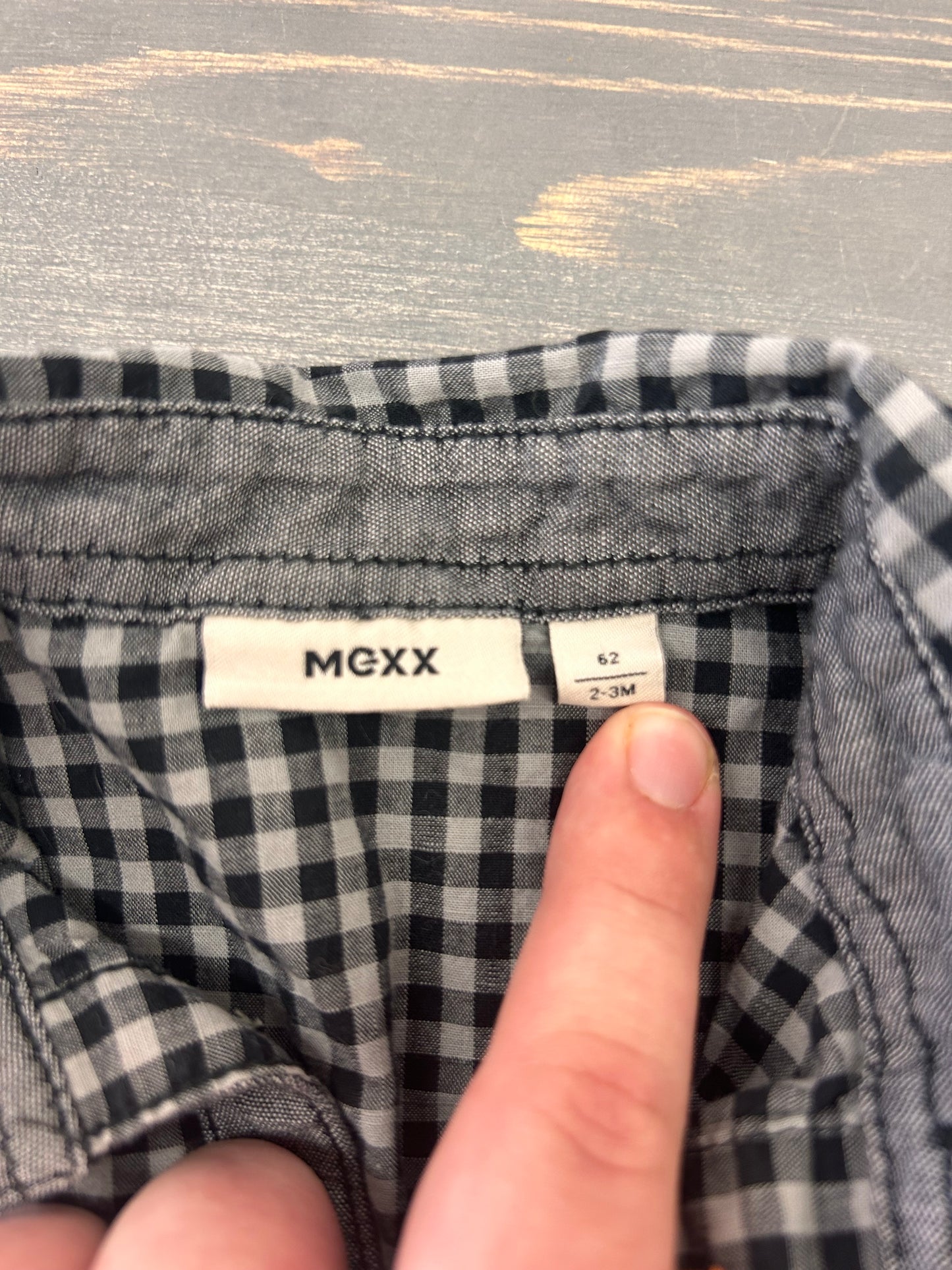 Mexx 3m grey gingham flannel