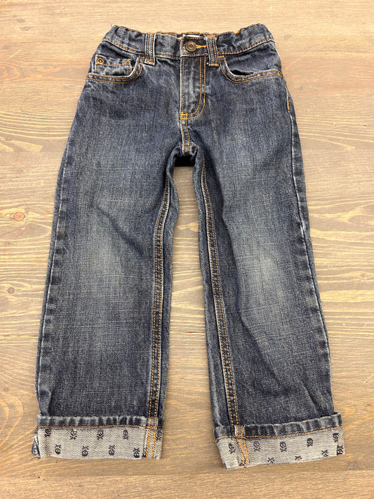 Joe fresh 3t denim skull hem jeans