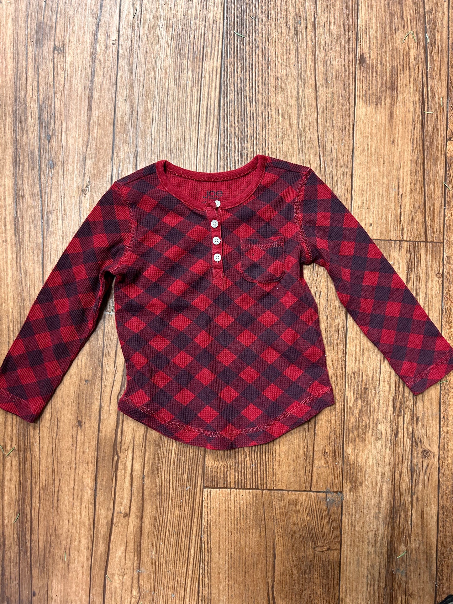 Joe fresh 2t red gingham shirt