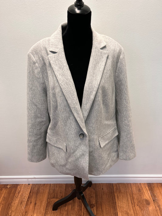 NEW LOFT size 20 grey tweed blazer