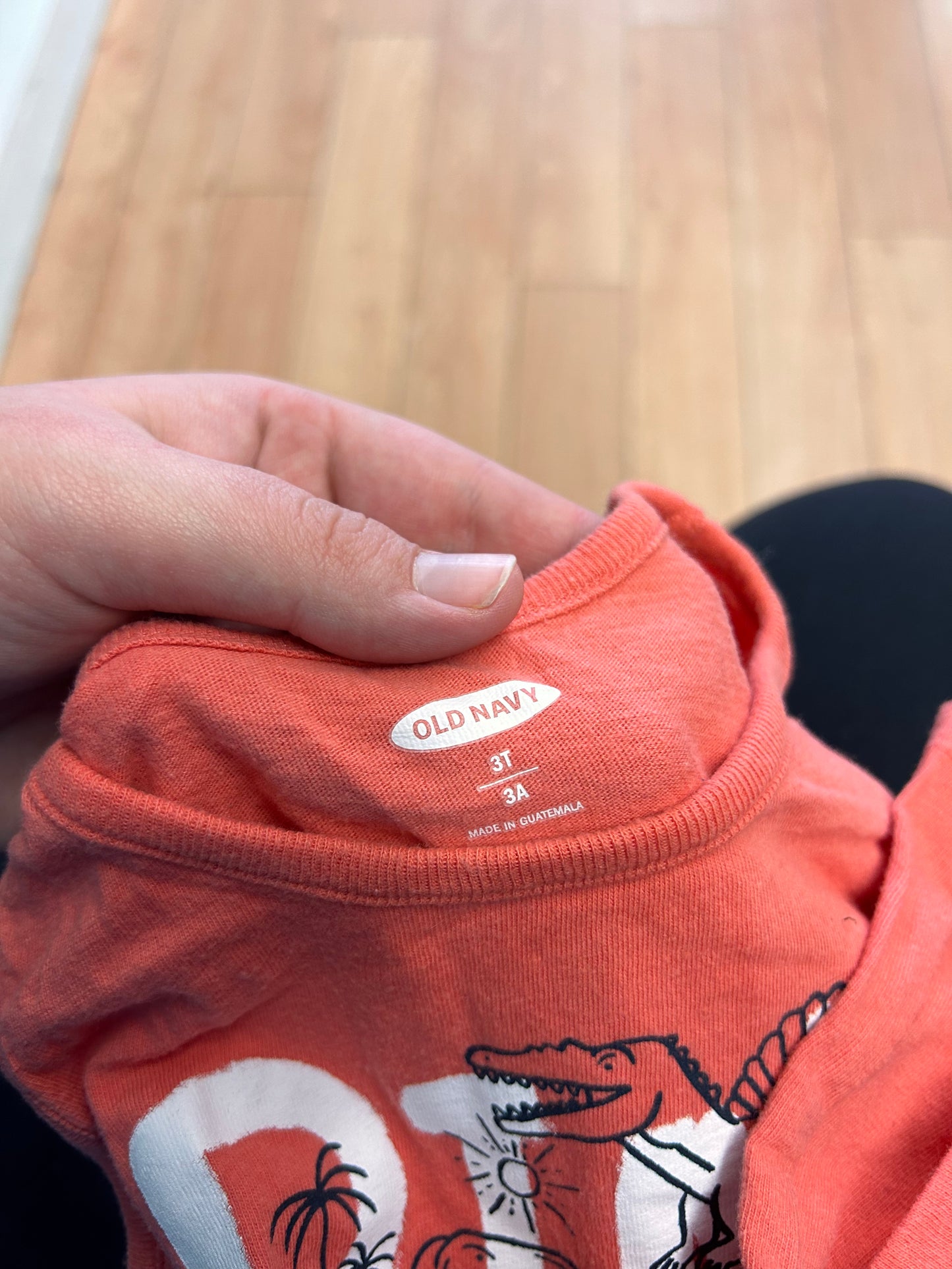 Old navy 3t orange Dino tank