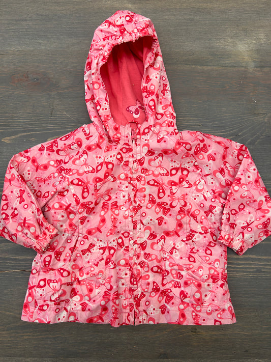 Bundle of joy 6/12m pink butterfly rain jacket