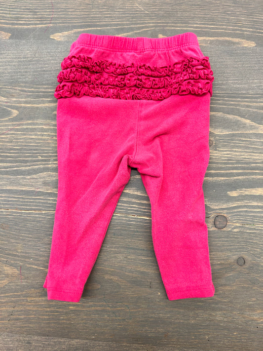 Old navy 6/12m pink ruffle bun leggings