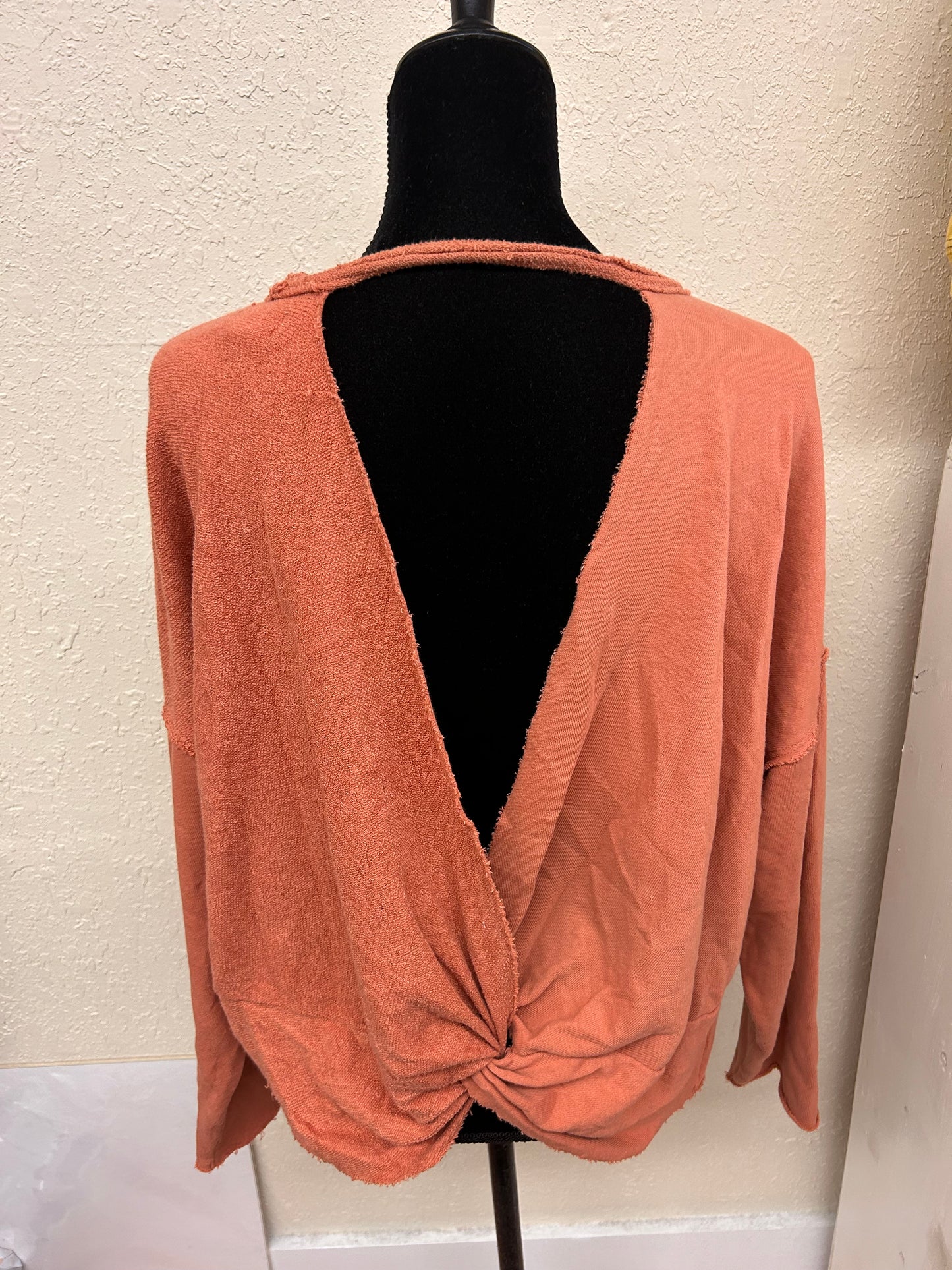 Aerie medium orange open back sweater
