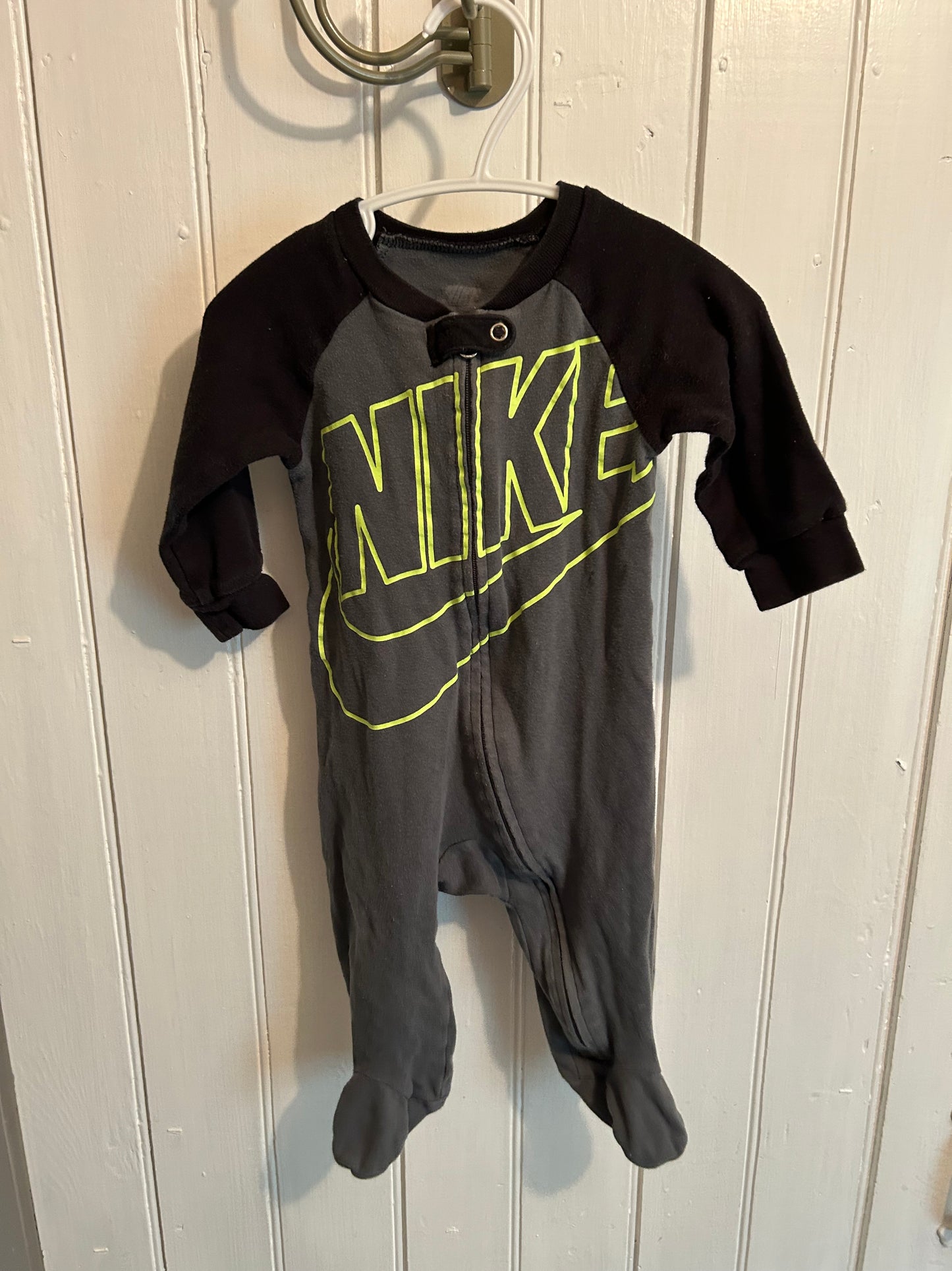 Nike 9m grey zip up sleeper