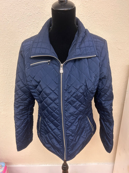 Ellen Tracy medium blue quilted jacket