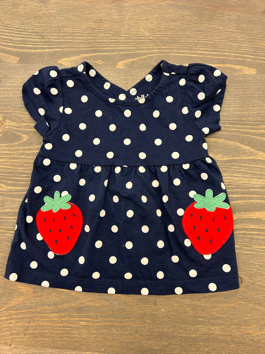 Carters 6/9m strawberries top