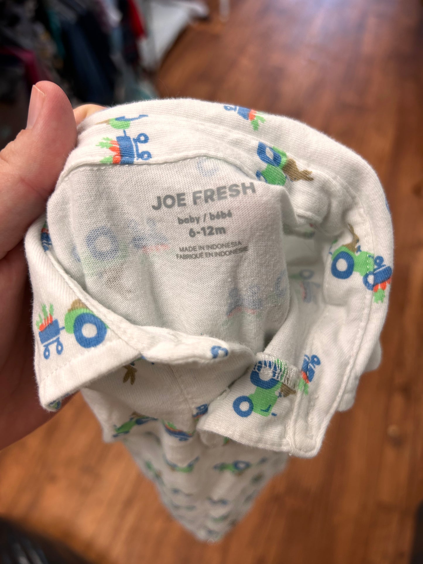 Joe fresh 6/12m Easter polo onesie