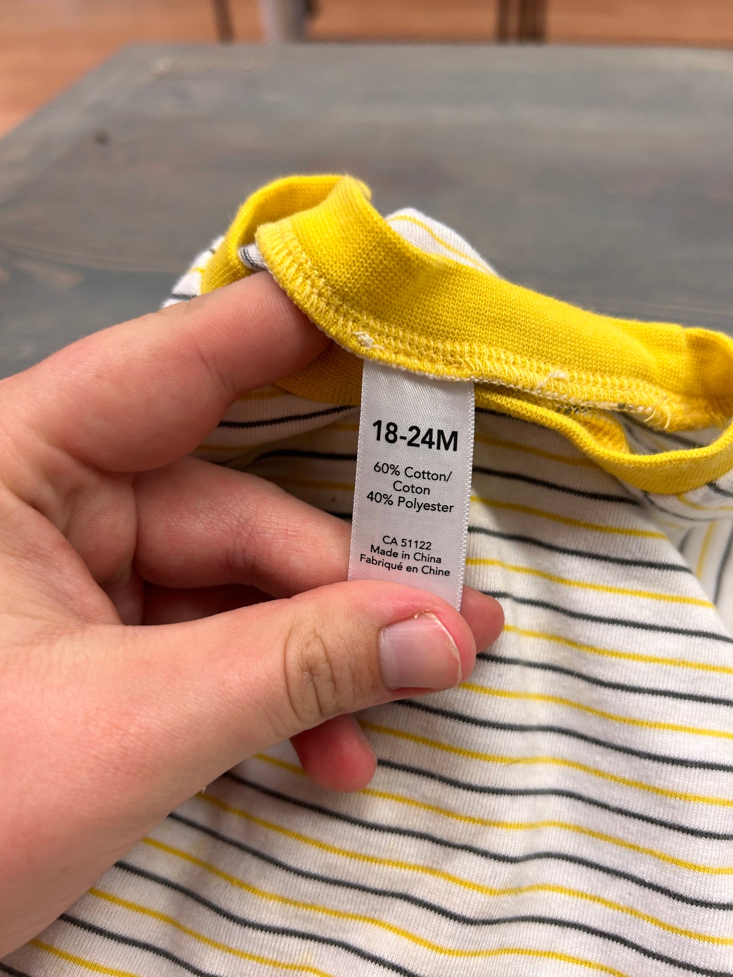 George 18/24m yellow striped T-shirt