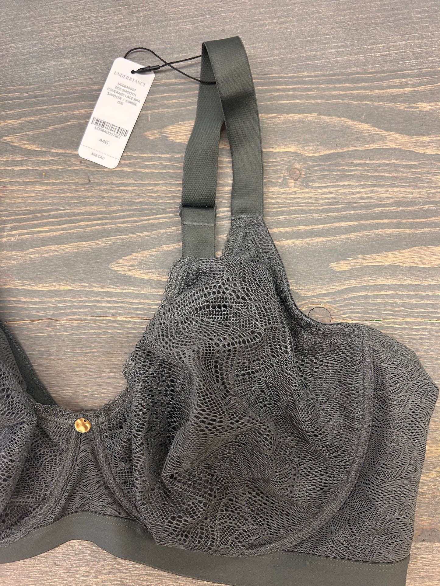 NEW understance 44G grey bra