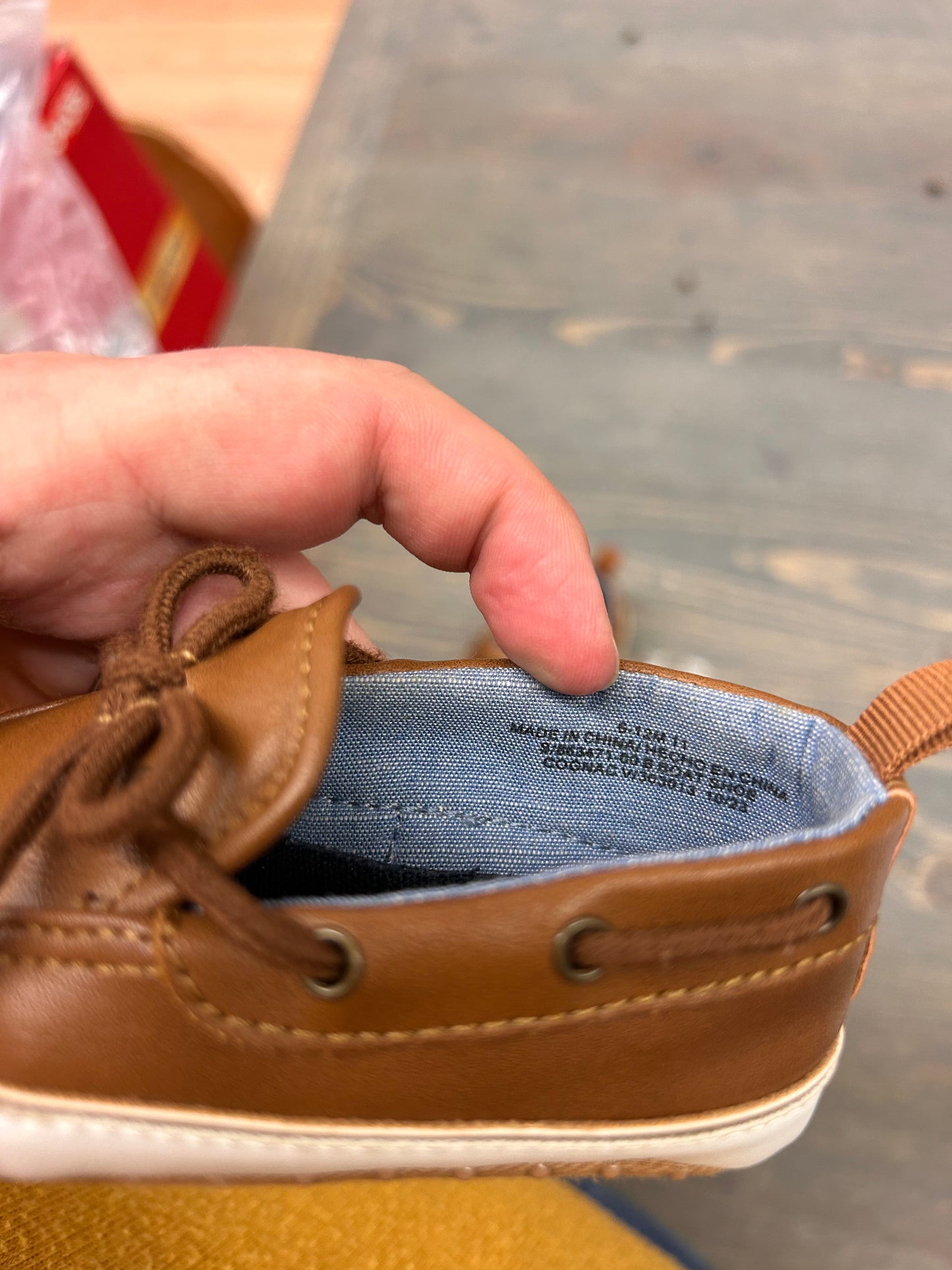 Old navy 6/12m brown loafers