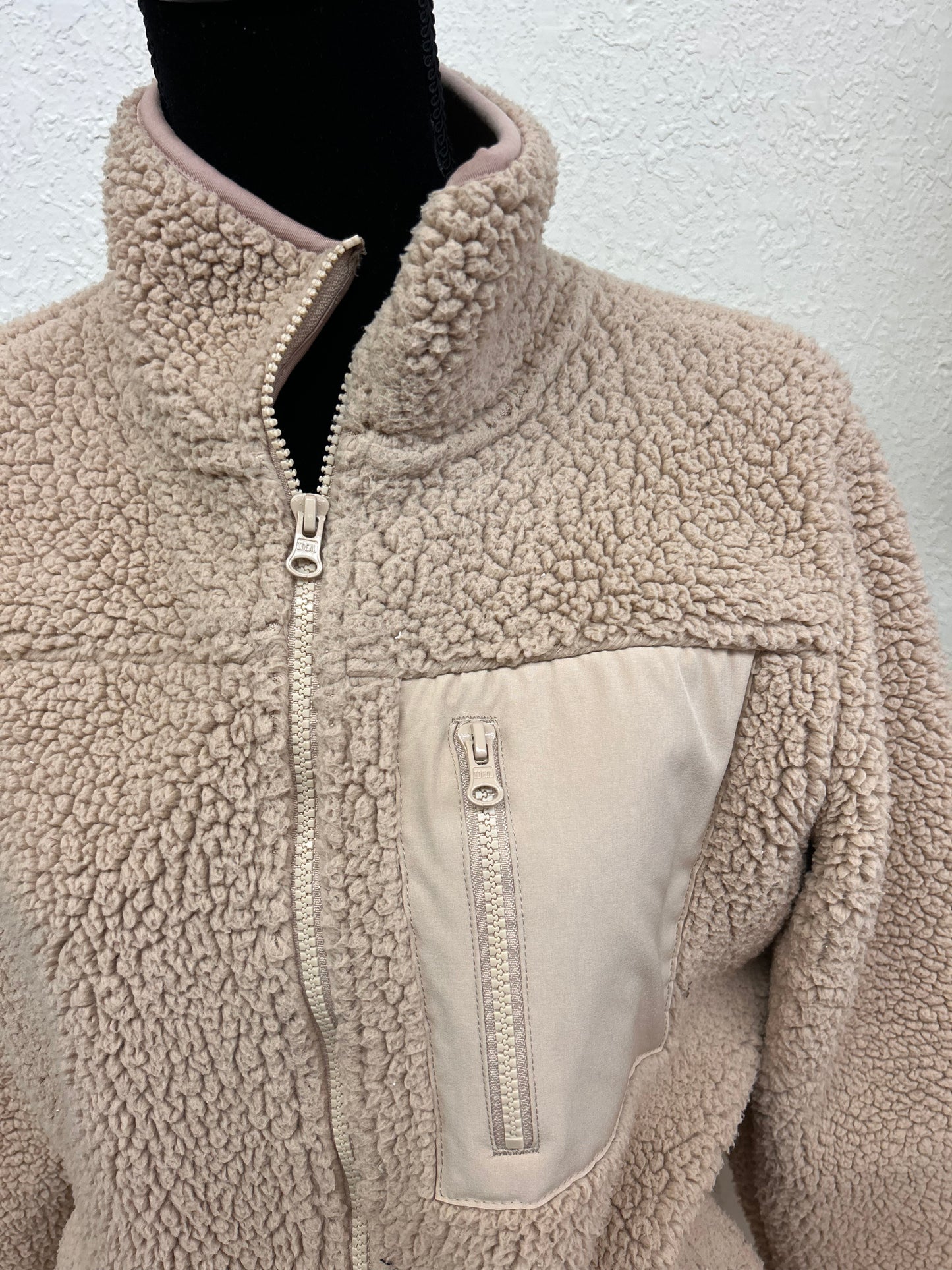 Joe fresh large brown Sherpa sweater