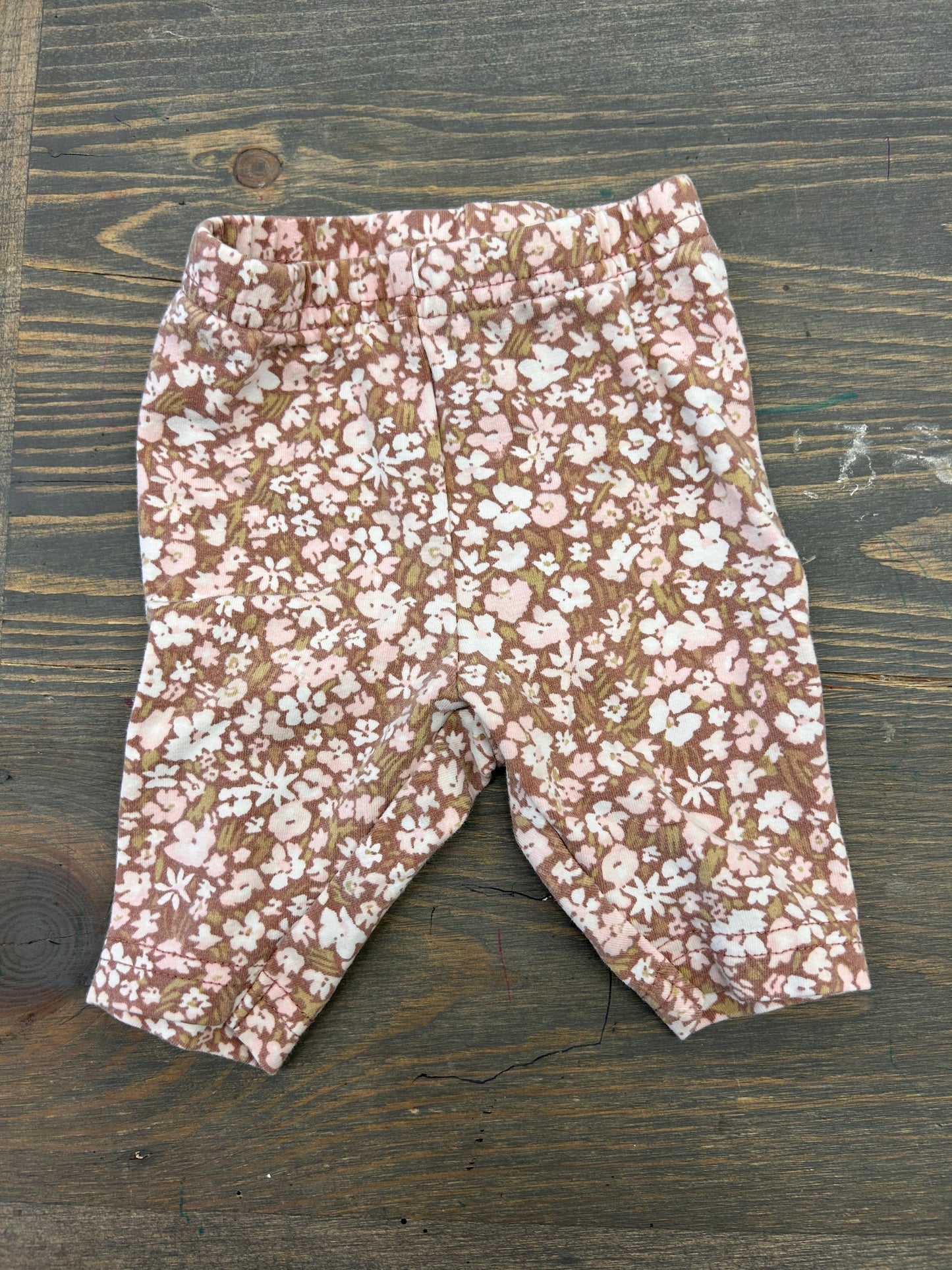 Carters 3m brown floral leggings