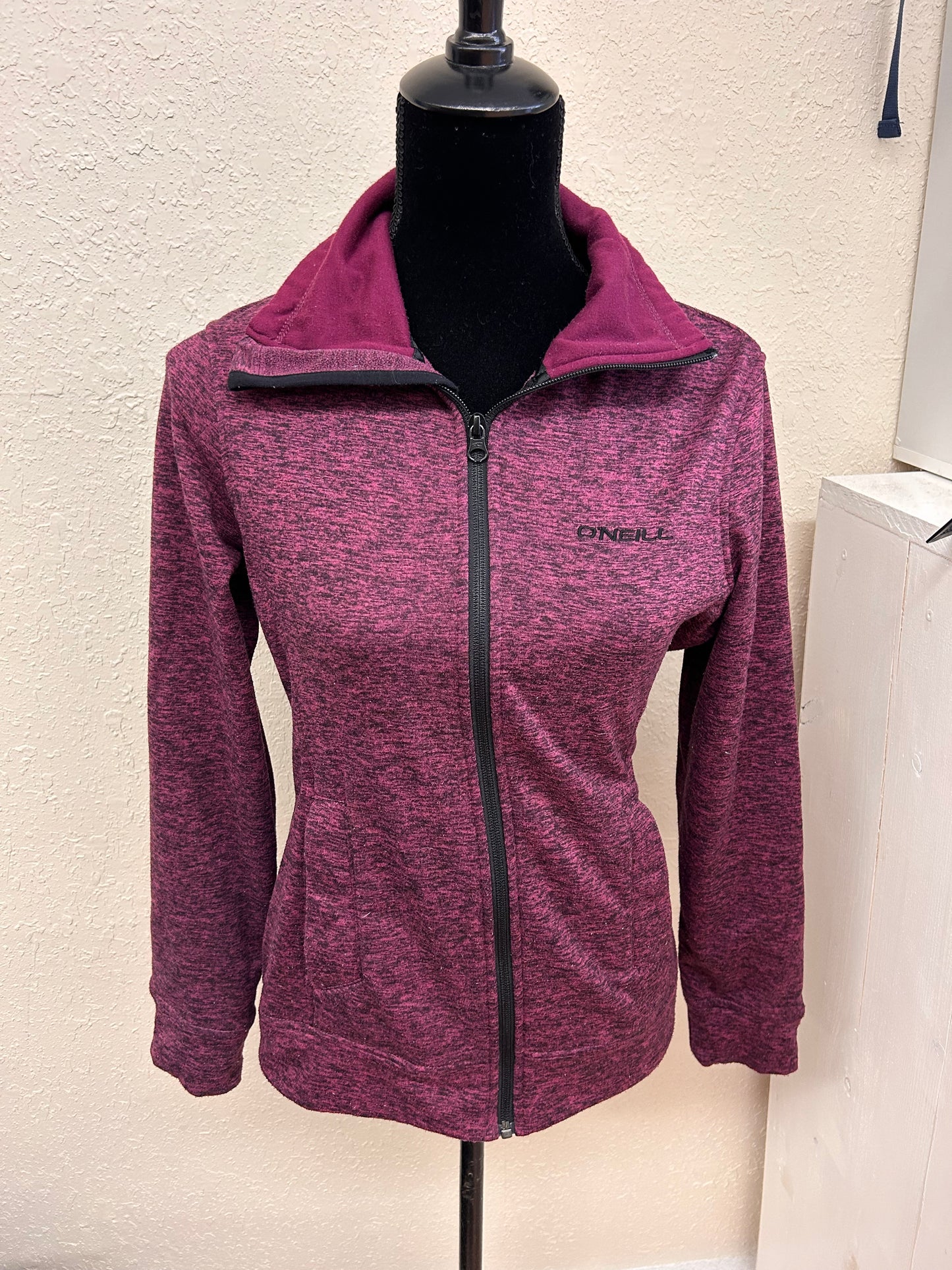 O’Neill small purple zip up sweater