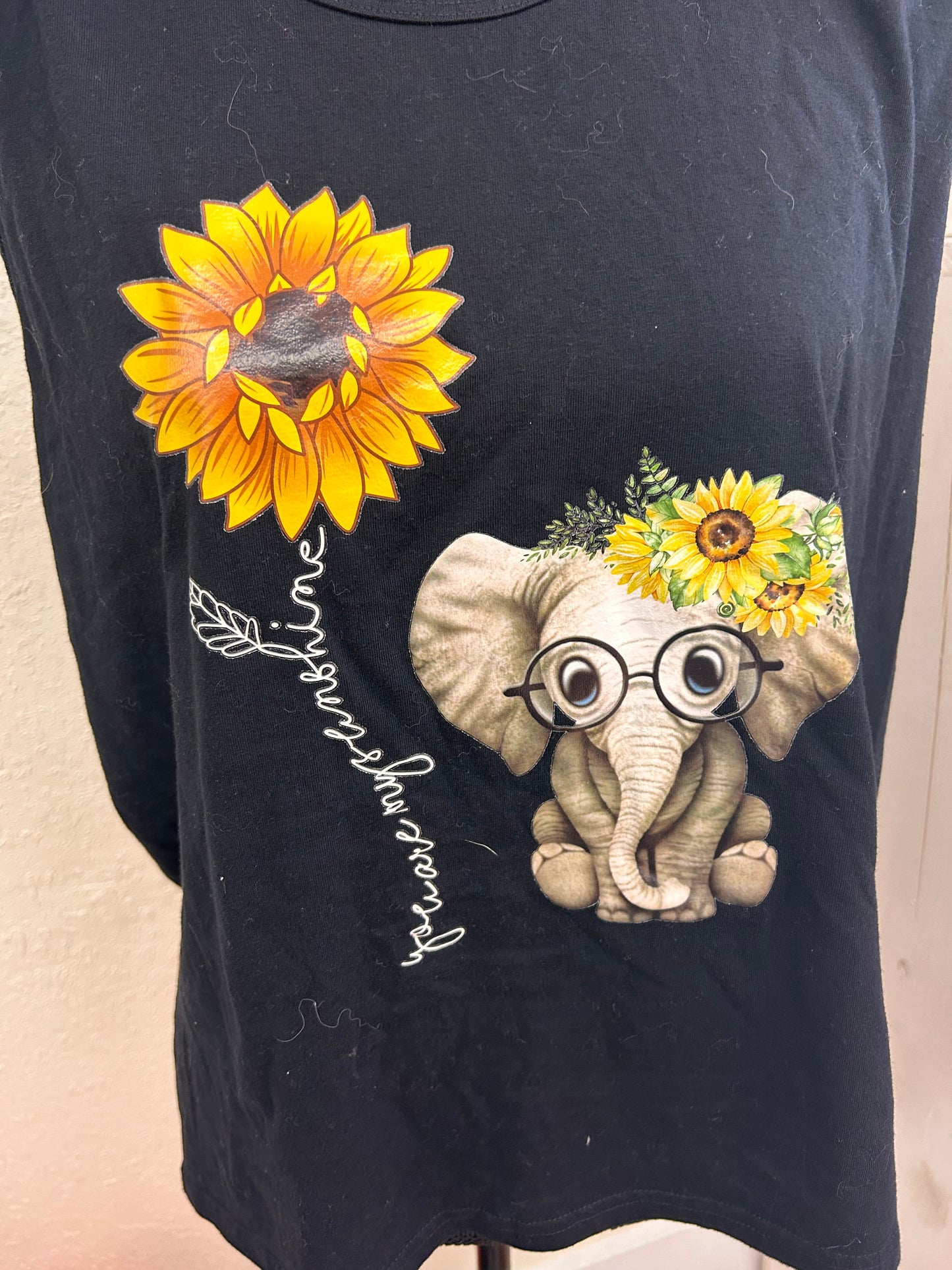 2x sunflower elephant tank top