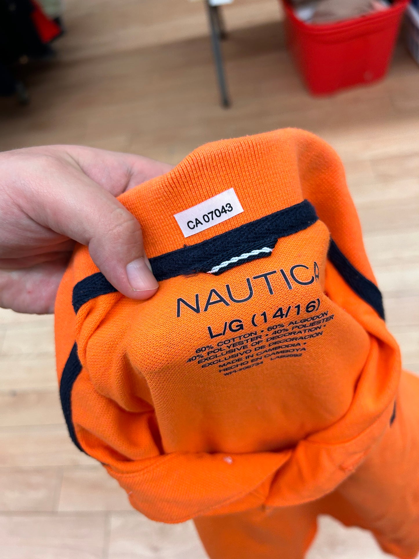 Nautical 14/16 orange polo shirt