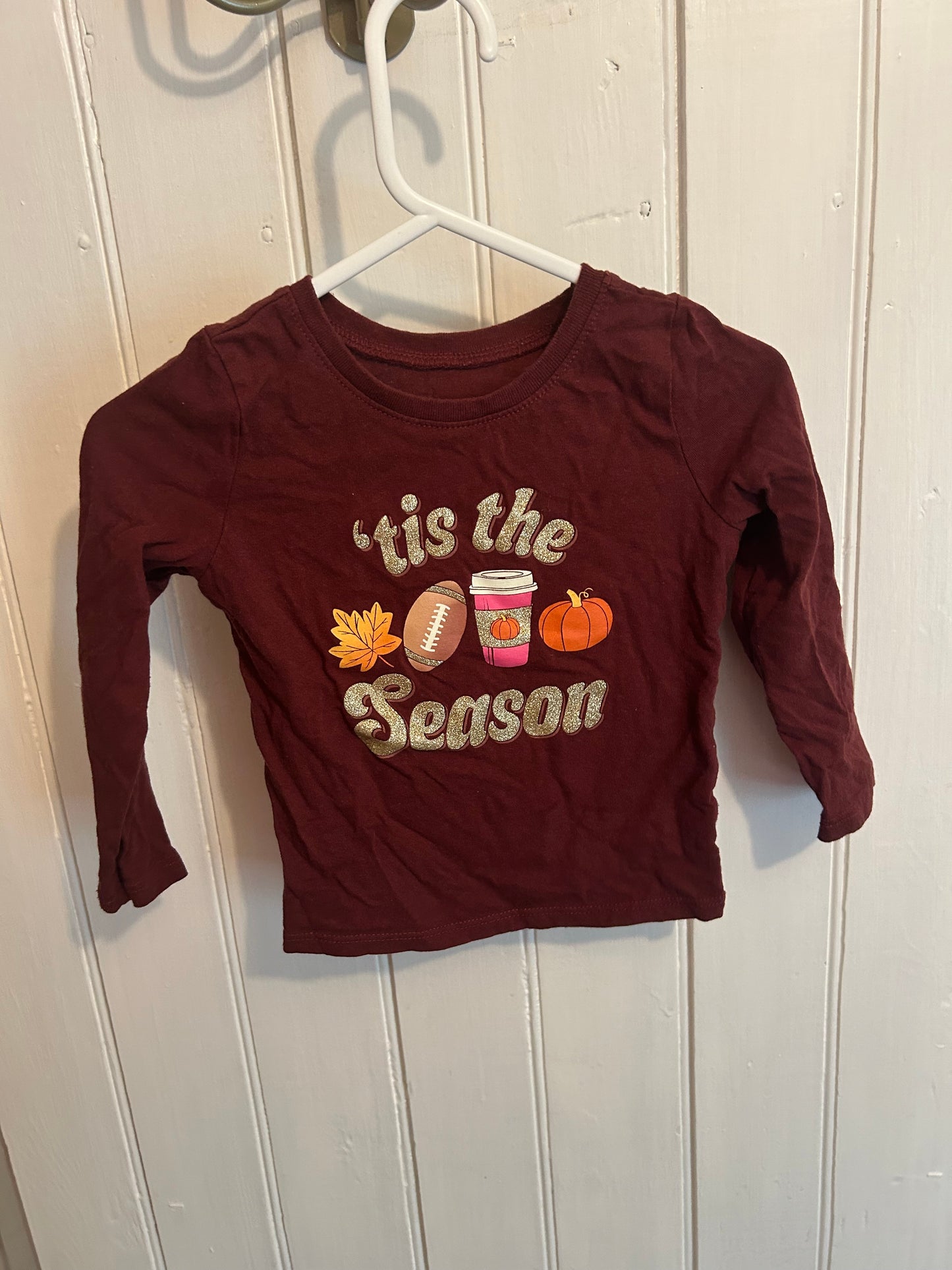 Children’s place 18/24m burgundy fall season top