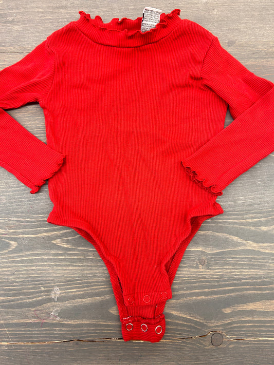 Vintage young hearts 3t red turtleneck onesie