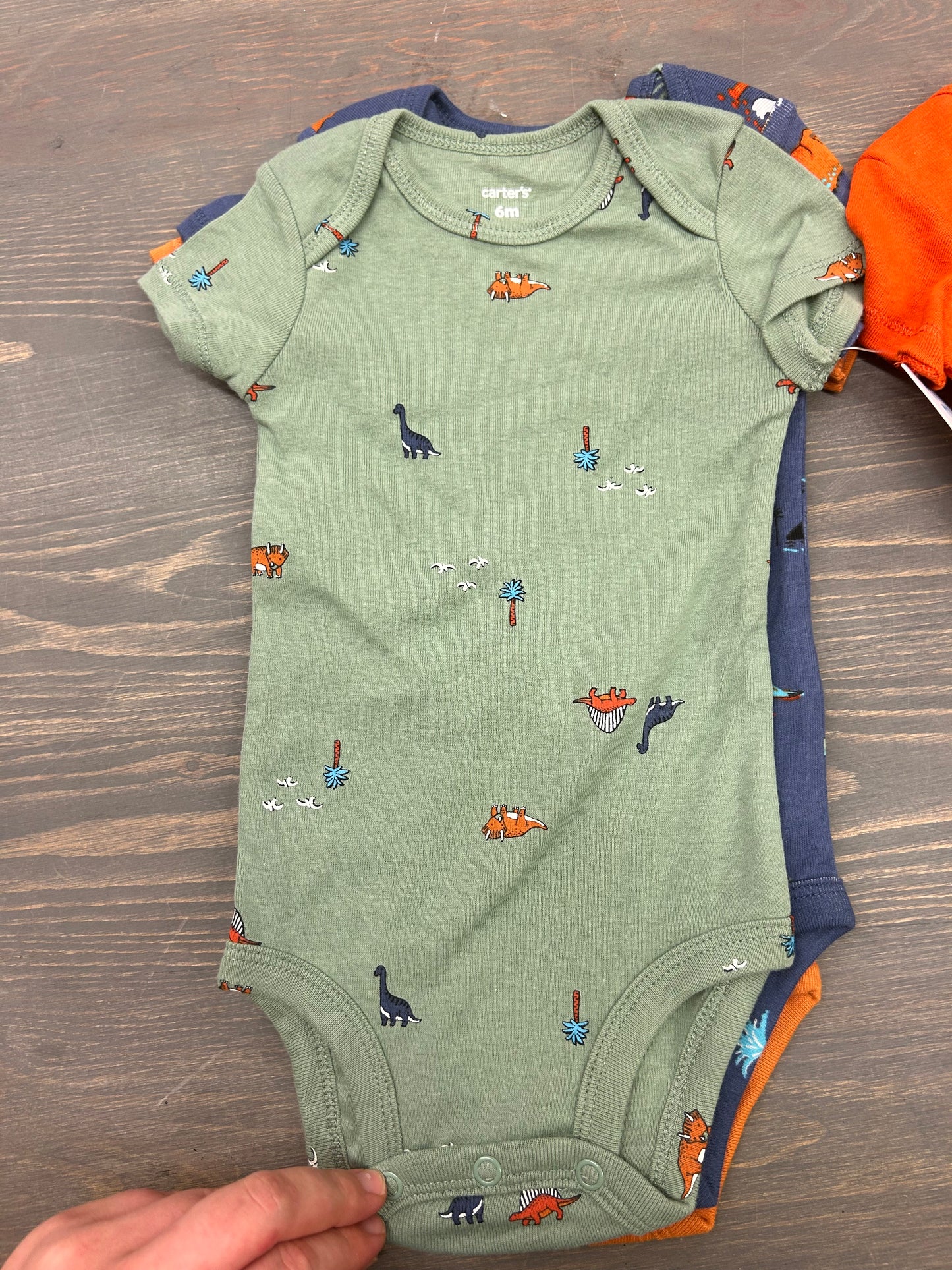 NEW carters 6m 4pk Dino onesies