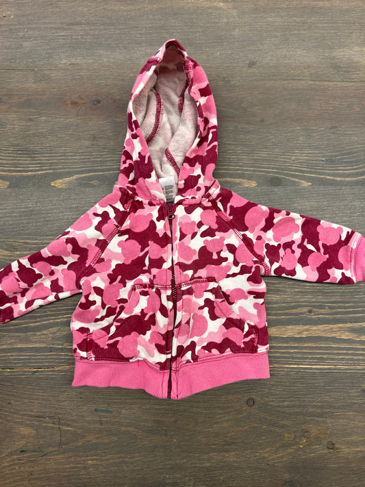 George 3m pink camo bear zip up hoodie