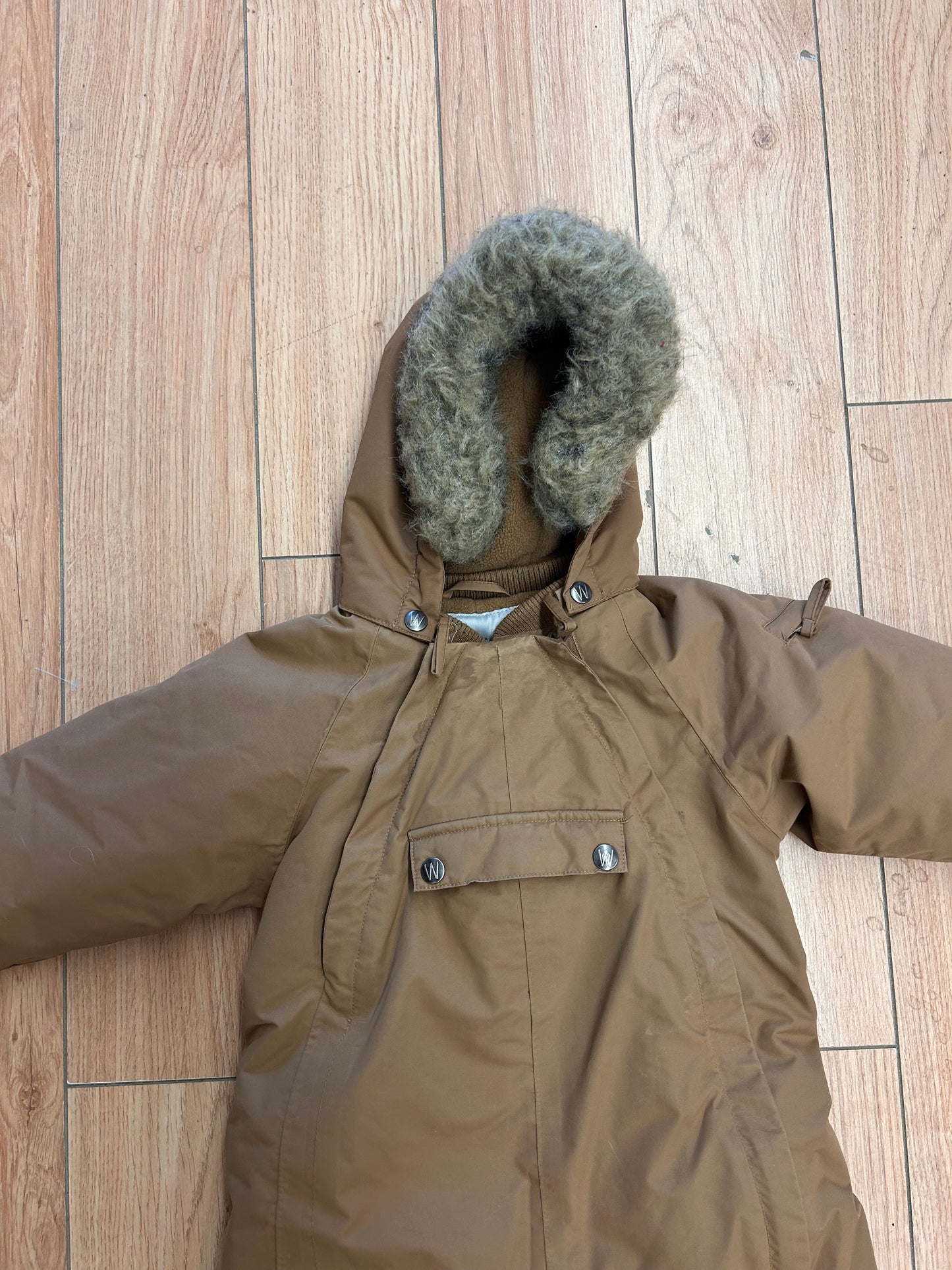 WHEAT 18m brown snow suit