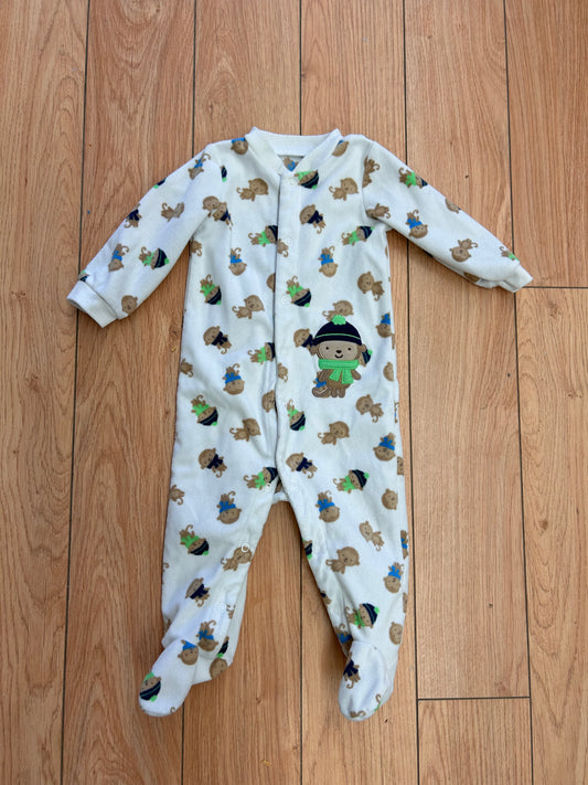 Carters 6/9m monkey fleece sleeper