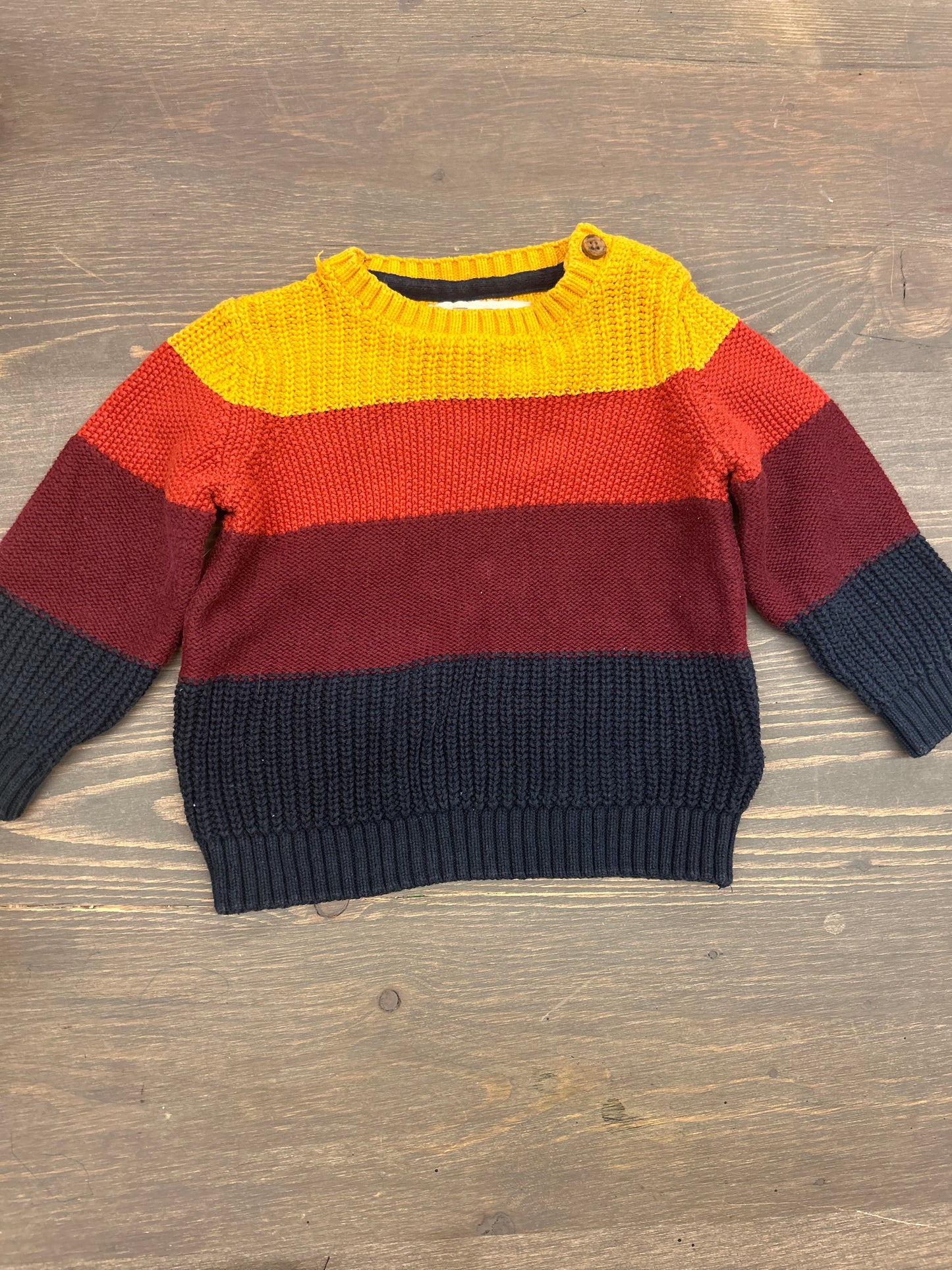 Fred & Flo 3/6m knit striped sweater