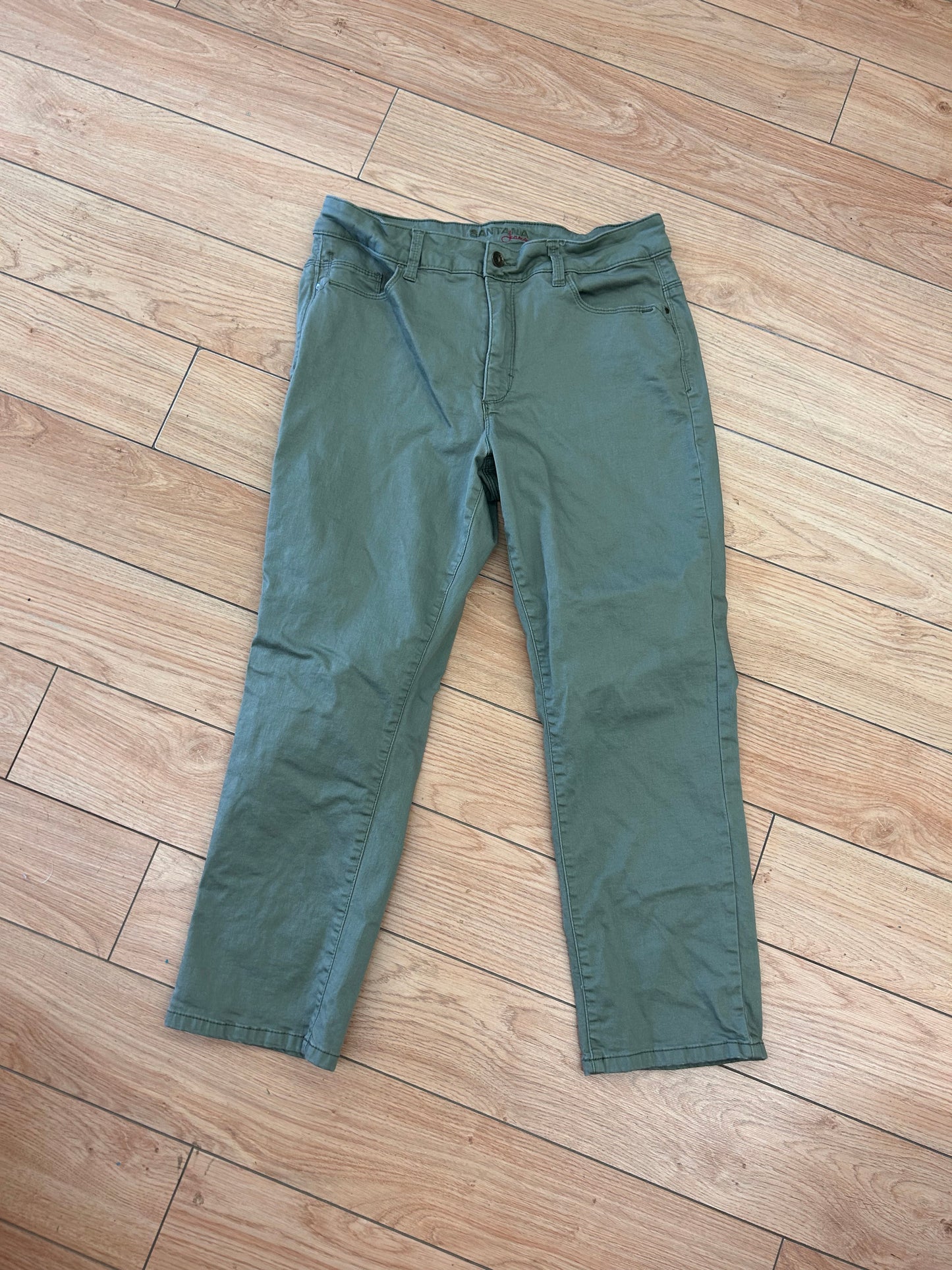 Santana 12 green straight leg jeans