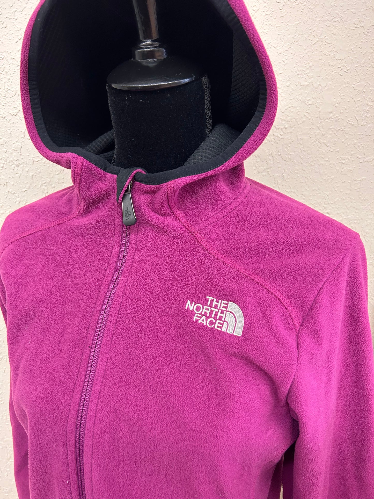 North Face medium purple fleece soft shel jacket