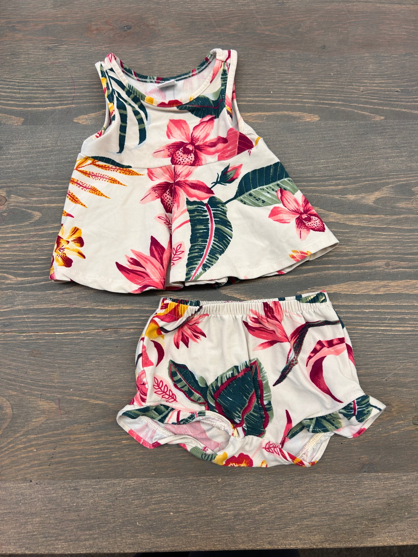 Old navy 3/6m tropical 2pc set