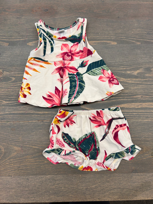 Old navy 3/6m tropical 2pc set