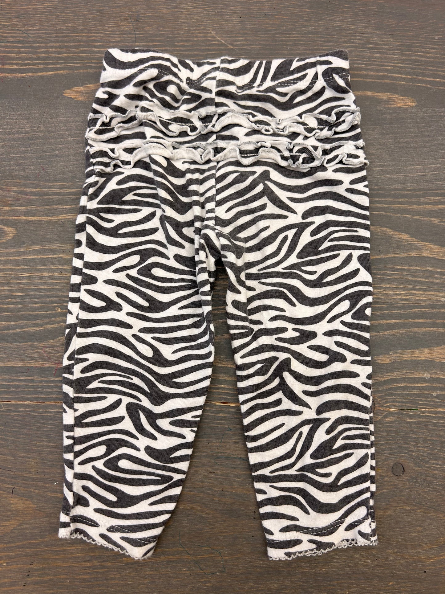 Carters 12m zebra ruffle bum leggings