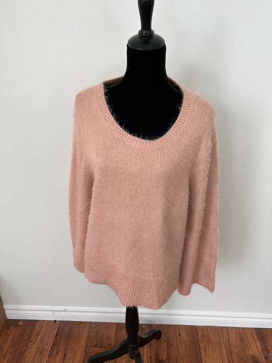 Calvin Klein xl pale pink tan knit sweater