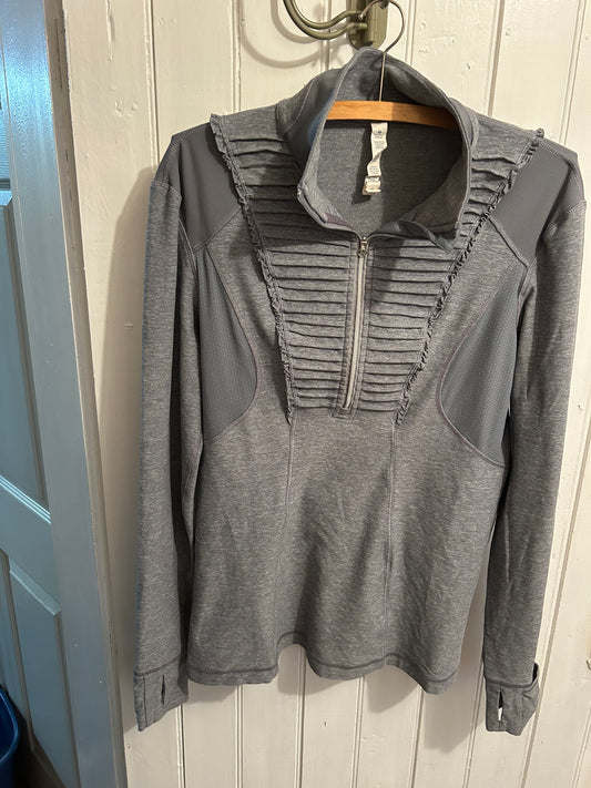 Lululemon 12 grey run your heart out quarter zip sweater