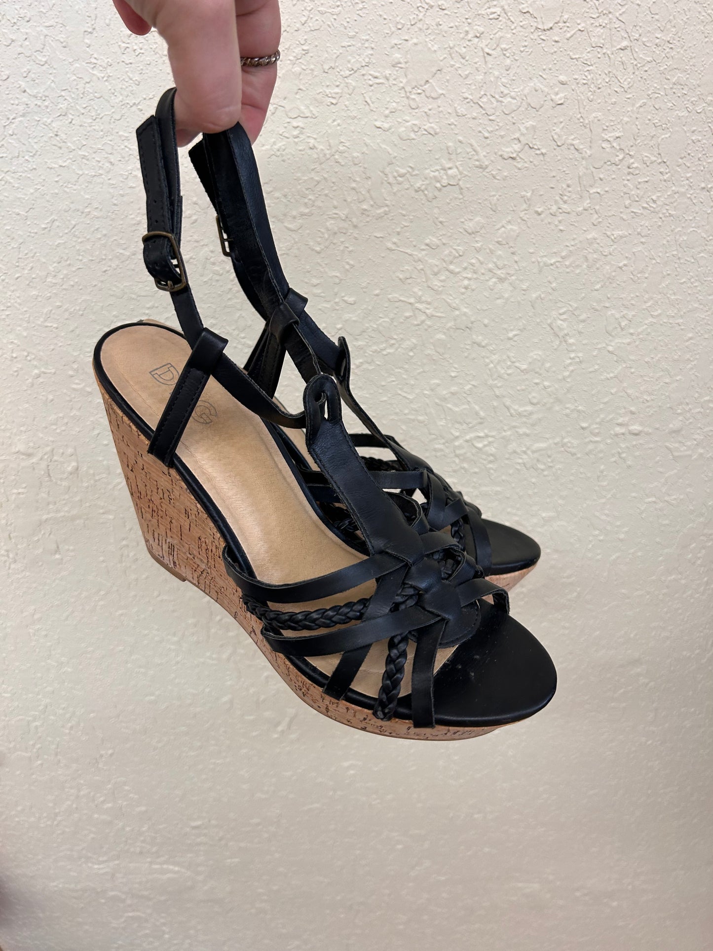 DLG 9 black strapy heels